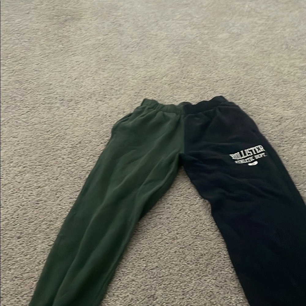 Hollister Kids Green and Black Joggers